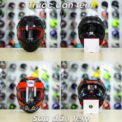 Tem Decal Honda Winner Đỏ Cho Yohe 978 plus & Roc 01 - Không Nón - FREESHIP