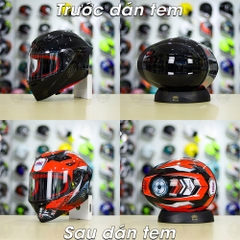 Tem Decal Honda Winner Đỏ Cho Yohe 978 plus & Roc 01 - Không Nón - FREESHIP