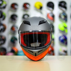 Mũ Fullface EGO E7 T1 Xám Cam Nhám FREESHIP