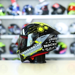 Mũ Fullface EGO E7 T17 Đen Vàng Bóng FREESHIP