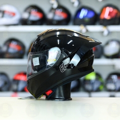 Mũ Fullface EGO E81 Đen Bóng + Đuôi Gió FREESHIP