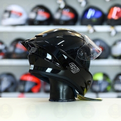 Mũ Fullface EGO E81 Đen Bóng + Đuôi Gió FREESHIP