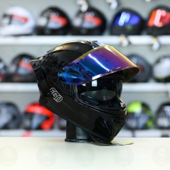 Mũ Fullface EGO E81 Đen Bóng + Đuôi Gió FREESHIP