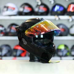 Mũ Fullface EGO E81 Đen Bóng + Đuôi Gió FREESHIP