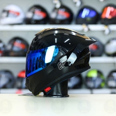 Mũ Fullface EGO E81 Đen Bóng + Đuôi Gió FREESHIP