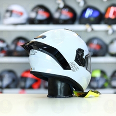 Mũ Fullface EGO E81 Trắng Bóng + Đuôi Gió FREESHIP