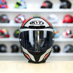 Mũ Fullface KYT TT Course Electro Đỏ Xám Nhám FREESHIP
