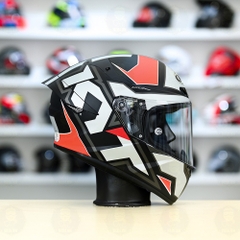 Mũ Fullface KYT TT Course Electro Đỏ Xám Nhám FREESHIP