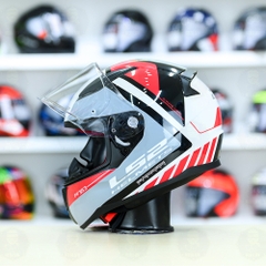 Mũ Fullface LS2 FF353 Blink Trắng Đỏ FREESHIP