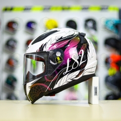 Mũ Fullface LS2 FF353 BOHO Trắng Tím FREESHIP