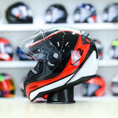 Mũ Fullface LS2 FF353 Deeper Đen Đỏ Bóng Freeship