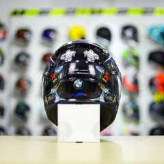 Mũ LS2 FF353 Đen Bóng + Dán Tem Decal BMW HP4 Trắng Xanh FREESHIP