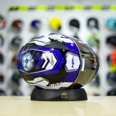 Mũ LS2 FF353 Đen Bóng + Dán Tem Decal BMW HP4 Trắng Xanh FREESHIP