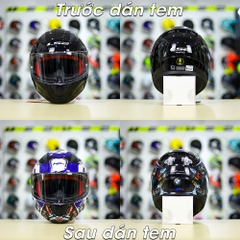 Tem Decal BMW Trắng Xanh Cho LS2 FF353 - Không Nón - FREESHIP