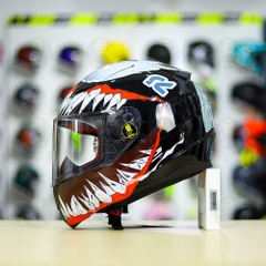 Mũ LS2 FF353 Đen Bóng + Dán Tem Decal Venom V2 FREESHIP