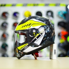 Mũ LS2 FF353 Đen Bóng + Dán Tem Decal Yamaha Exciter Vàng FREESHIP