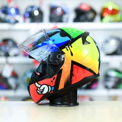 Mũ Fullface LS2 FF353 Masterpiece Đen Xanh Vàng FREESHIP