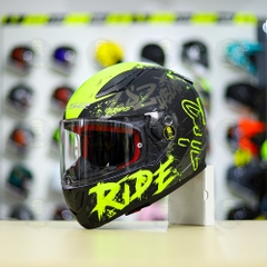 Mũ Fullface LS2 FF353 RIDE Xám Xanh Neon Nhám FREESHIP