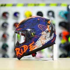 Mũ Fullface LS2 FF353 RIDE Xanh Cam Xám Nhám FREESHIP