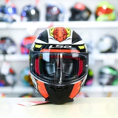 Mũ Fullface LS2 FF353 Robot Trắng Xanh FREESHIP