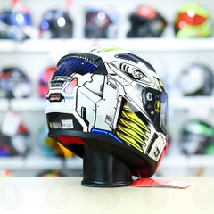 Mũ Fullface LS2 FF353 Robot Trắng Xanh FREESHIP