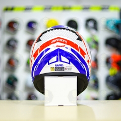 Mũ Fullface LS2 FF353 T4 Trắng Xanh Đỏ Bóng FREESHIP