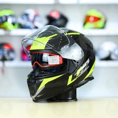 Mũ Fullface LS2 FF800 KPA Kính Đen Xám Vàng Bóng FREESHIP Tặng