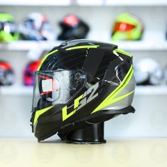 Mũ Fullface LS2 FF800 KPA 2 Kính Đen Xám Vàng Bóng FREESHIP + Tặng Pinlock