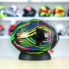 Mũ Fullface LS2 FF800 KPA 2 Kính Power Cầu Vòng Đen Tím + Tặng Pinlock