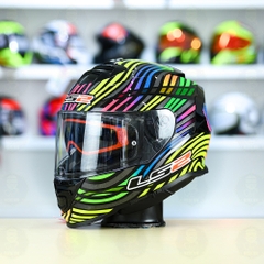 Mũ Fullface LS2 FF800 KPA 2 Kính Power Cầu Vòng Đen Tím + Tặng Pinlock