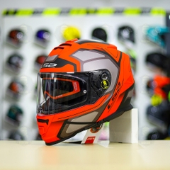 Mũ Fullface LS2 FF800 KPA 2 Kính Xám Đỏ Nhám FREESHIP + Tặng Pinlock