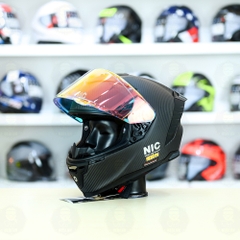 Mũ Fullface NIC N01F Carbon Nhám FREESHIP