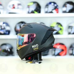 Mũ Fullface NIC N01F Carbon Nhám FREESHIP