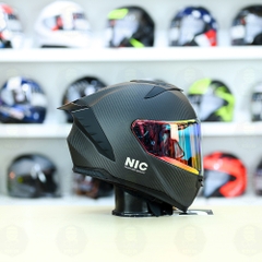 Mũ Fullface NIC N01F Carbon Nhám FREESHIP