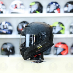 Mũ Fullface NIC N02 FORGED Carbon Nhám FREESHIP