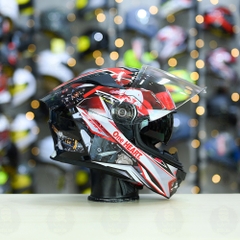 Mũ Fullface ROC R11 Pro Đen Bóng + Dán Tem Decal CBR Đỏ FREESHIP