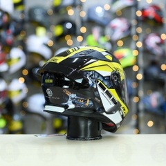 Mũ Fullface ROC R11 Pro Đen Bóng + Dán Tem Decal R15 Vàng FREESHIP