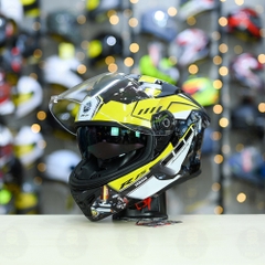 Mũ Fullface ROC R11 Pro Đen Bóng + Dán Tem Decal R15 Vàng FREESHIP