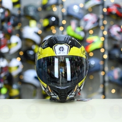 Mũ Fullface ROC R11 Pro Đen Bóng + Dán Tem Decal R15 Vàng FREESHIP