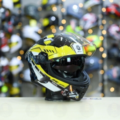 Mũ Fullface ROC R11 Pro Đen Bóng + Dán Tem Decal R15 Vàng FREESHIP