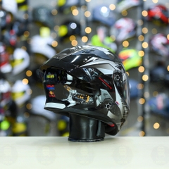 Mũ Fullface ROC R11 Pro Đen Bóng + Dán Tem Decal Winner X Xám FREESHIP