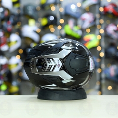 Mũ Fullface ROC R11 Pro Đen Bóng + Dán Tem Decal Winner X Xám FREESHIP