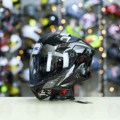 Mũ Fullface ROC R11 Pro Đen Bóng + Dán Tem Decal Winner X Xám FREESHIP