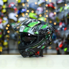 Mũ Fullface ROC R11 Pro Đen Bóng + Dán Tem Decal Kawasaki FREESHIP