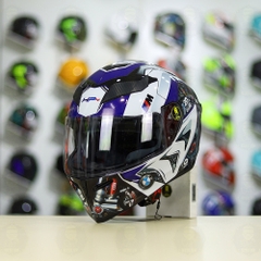 Mũ Royal M138b Đen Bóng + Tặng Dán Tem Decal BMW Trắng Xanh FREESHIP