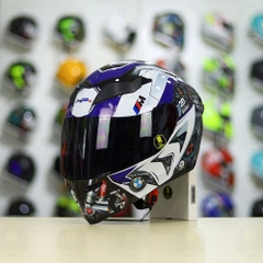 Mũ Royal M138b Đen Bóng + Tặng Dán Tem Decal BMW Trắng Xanh FREESHIP