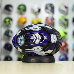 Mũ Royal M138b Đen Bóng + Tặng Dán Tem Decal BMW Trắng Xanh FREESHIP