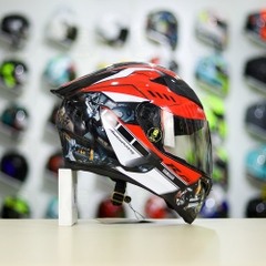 Mũ Royal M138b Đen Bóng + Tặng Dán Tem Decal Yamaha R15 Đỏ FREESHIP