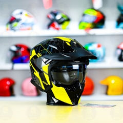 Mũ Fullface Yohe 890 NAVI T3 Đen Vàng Bóng FREESHIP