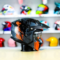 Mũ Fullface Yohe 890 NAVI T5 Cam Xám Bóng FREESHIP